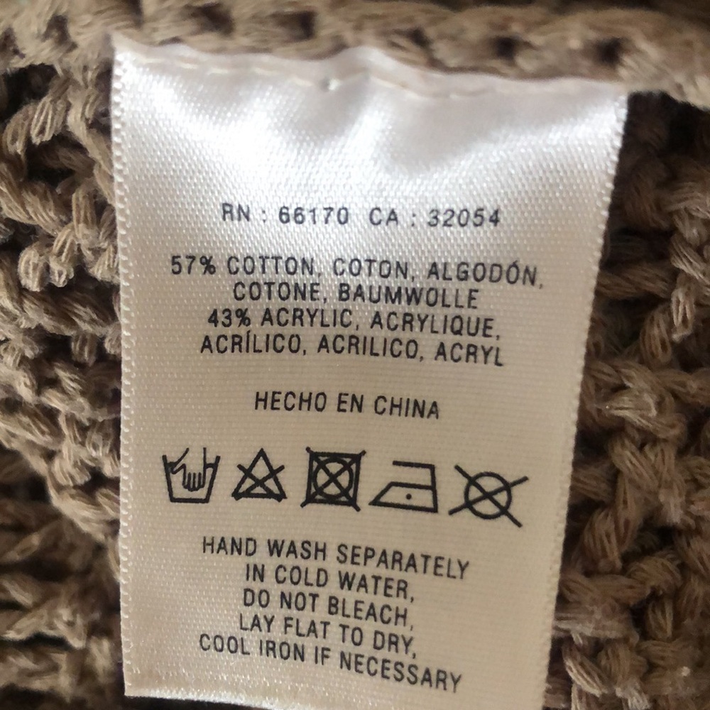 Anthropologie open weave cardigan Patch pockets
Taupe brown - Picture 10 of 12